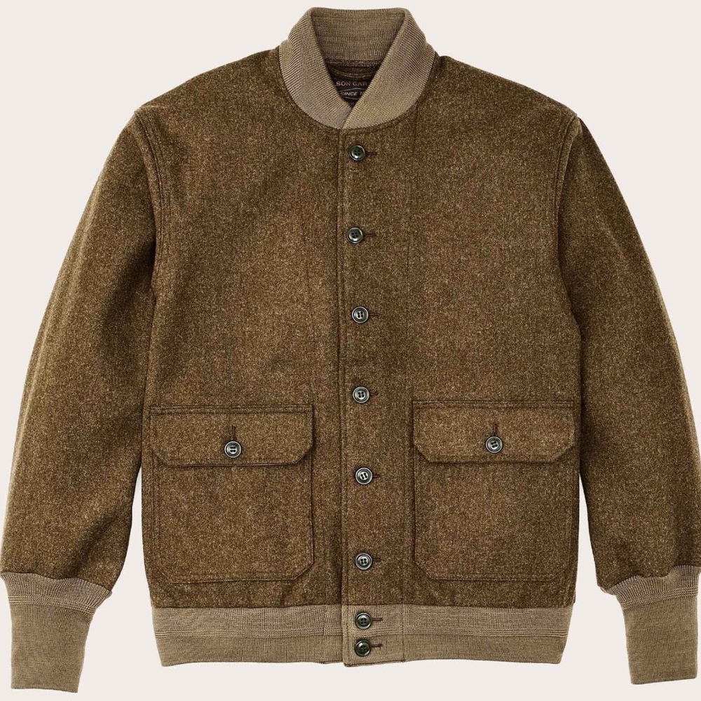 NWT Filson CCC Wool Bomber Jacket - Marsh Olive - S